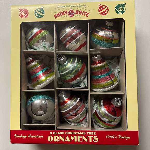 Christopher Radko Other - Christopher Radko Shiny Brite Ornaments New